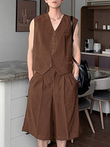 Mens Solid Color Casual Two Pieces Outfit SKUL09416