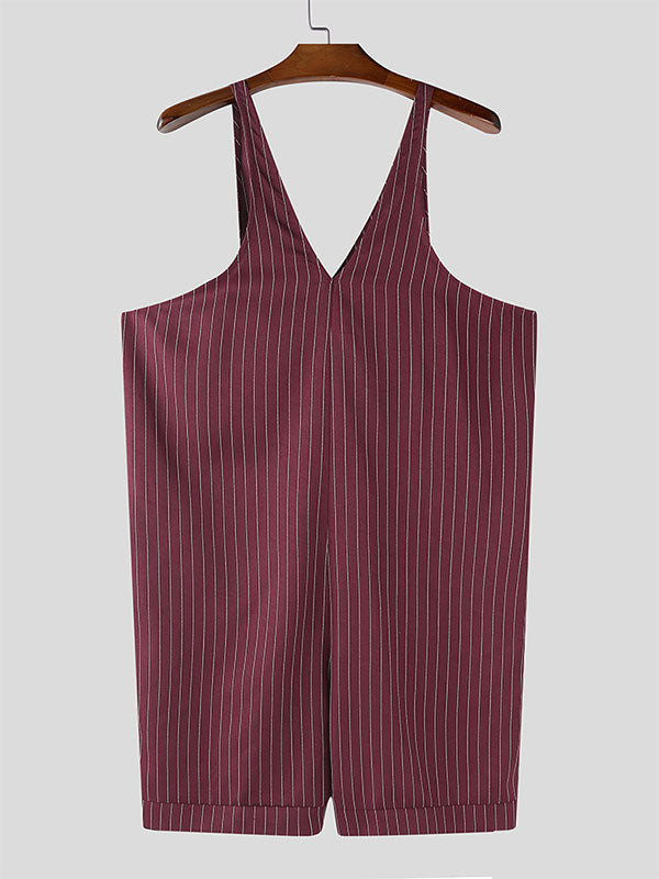 Men's Striped Sleeveless Jumpsuit SKUL21530