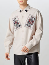 Mens Playing Card Elements Long-Sleeve Shirt SKUK81542