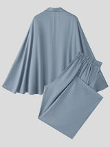 Men's Cape Patchwork Casual Two Pieces Outfit SKUL32031