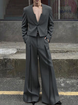 Men's Solid Casual Two Pieces Outfit SKUL30502