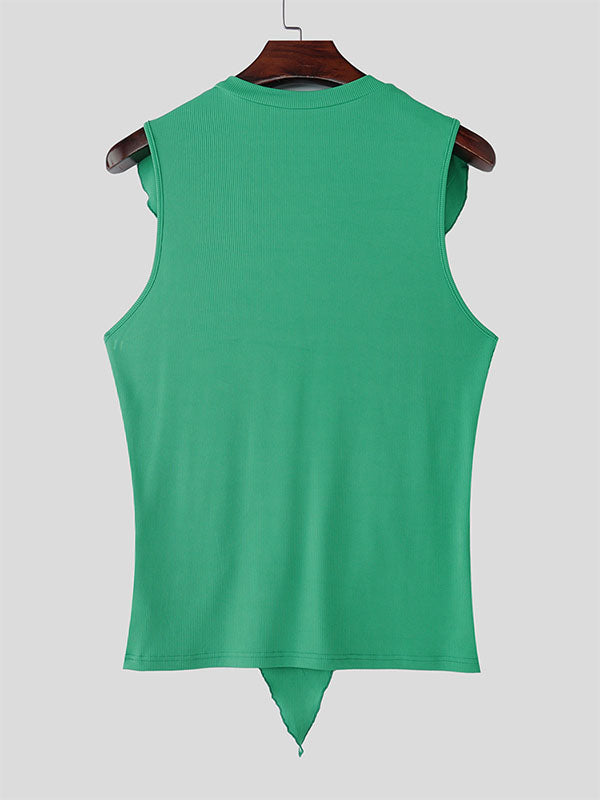Mens Textured Knit V-Neck Tank SKUL08504