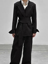 Men's Striped Tie Casual Two Pieces Outfit SKUL30460