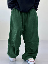 Mens Solid Color Corduroy Wide Leg Pant SKUL13319