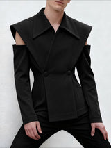 Men's Deconstructed Off Shoulder Casual Blazer SKUL45333