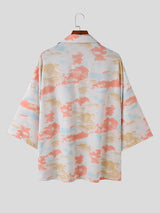 Mens Tie-Dye Gradient Short Sleeve Shirt SKUK65706