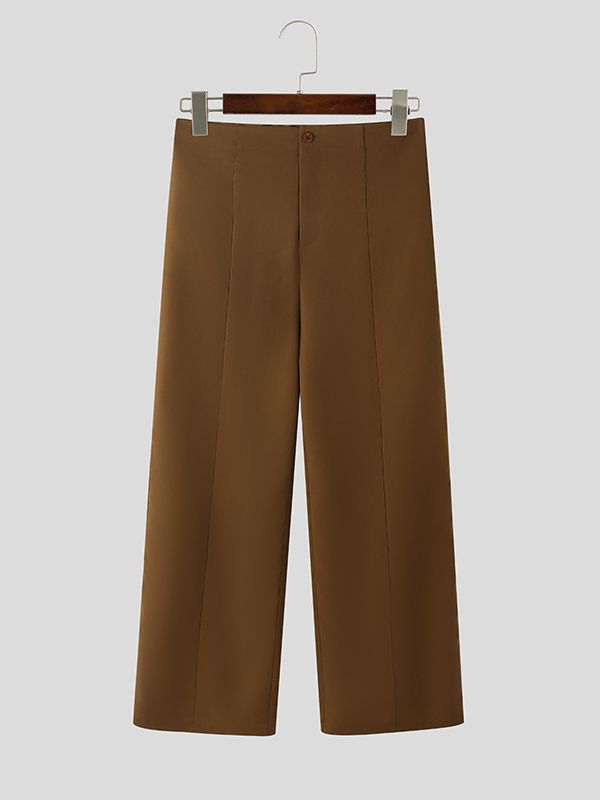 Men's Solid Color High Waist Casual Pant SKUL47931