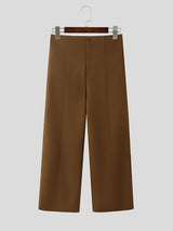 Men's Solid Color High Waist Casual Pant SKUL47931