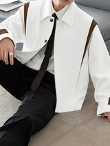 Men's Color Block Long Sleeve Jacket SKUL37253