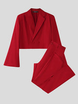 Men's Hollow Flared Casual Two Pieces Outfit SKUL36321