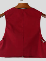 Men's Deconstructed Chain Casual Waistcoat SKUL40294