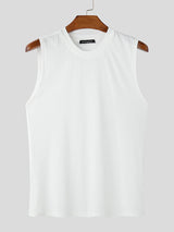 Mens Minimalist Textured Striped Sleeveless Tank SKUK94779