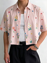 Men's Floral Print Short Sleeve Shirt SKUL51963