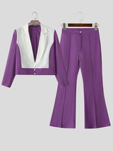 Men's Colorblock Casual Two Pieces Outfit SKUL23885