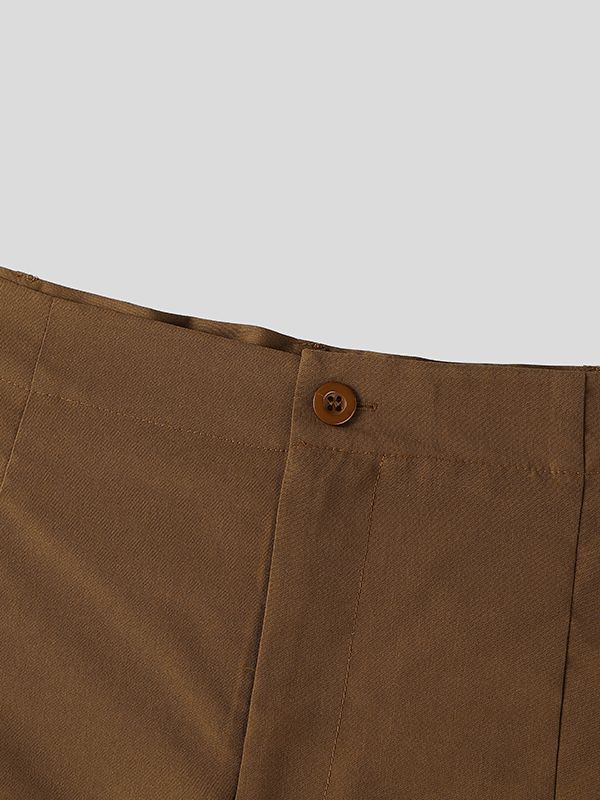 Men's Solid Color High Waist Casual Pant SKUL47931