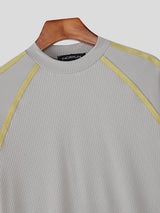 Men's Colorblock Knit Short Sleeve T-Shirt SKUL20161