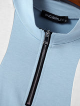Mens Casual Color-Block Half-Zip Tank SKUK99932