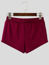 Mens Solid Color Heart Cut-Out Casual Short SKUL18886