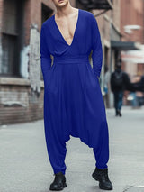 Men's Solid Color Deconstructed Harem Jumpsuit SKUL51257
