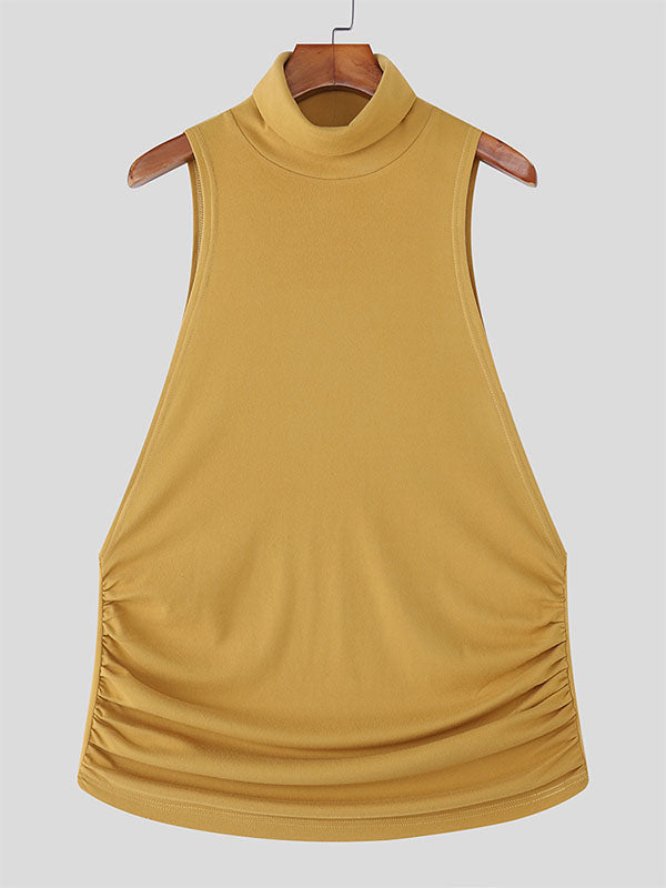 Men's Minimalist High Neck Casual Tank SKUL26220