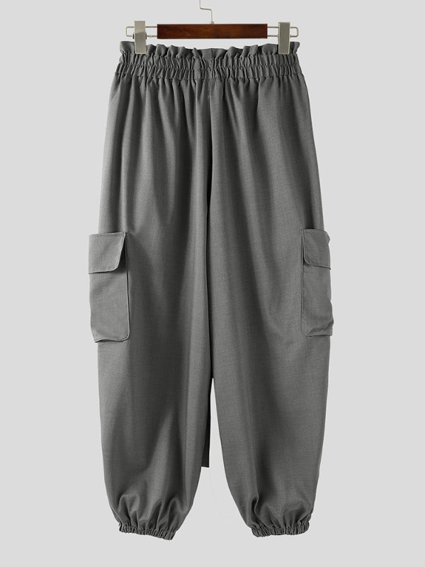 Mens Solid Color Loose Casual Pant SKUL16960