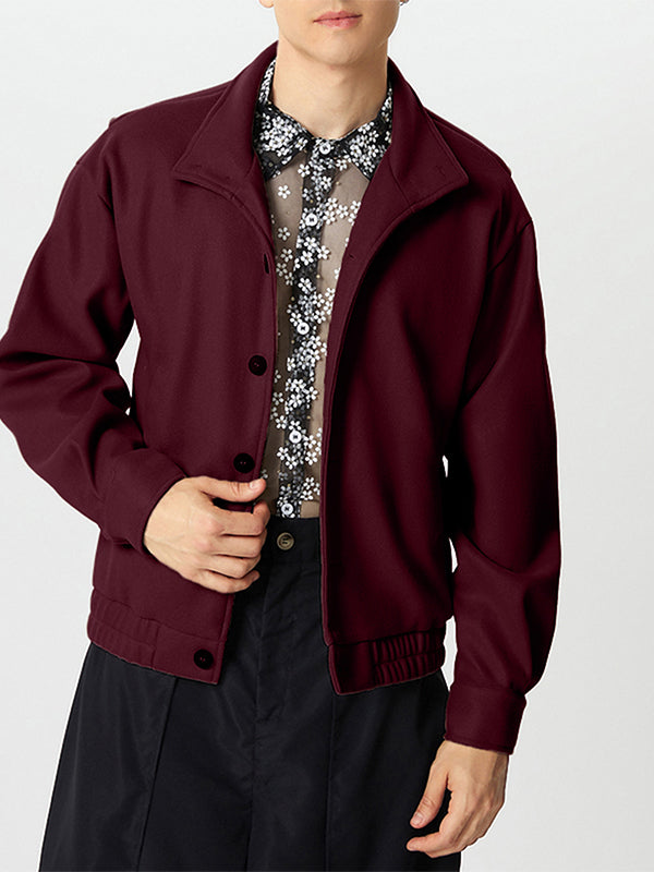 Men's Solid Color Casual Long Sleeve Jacket SKUL27331