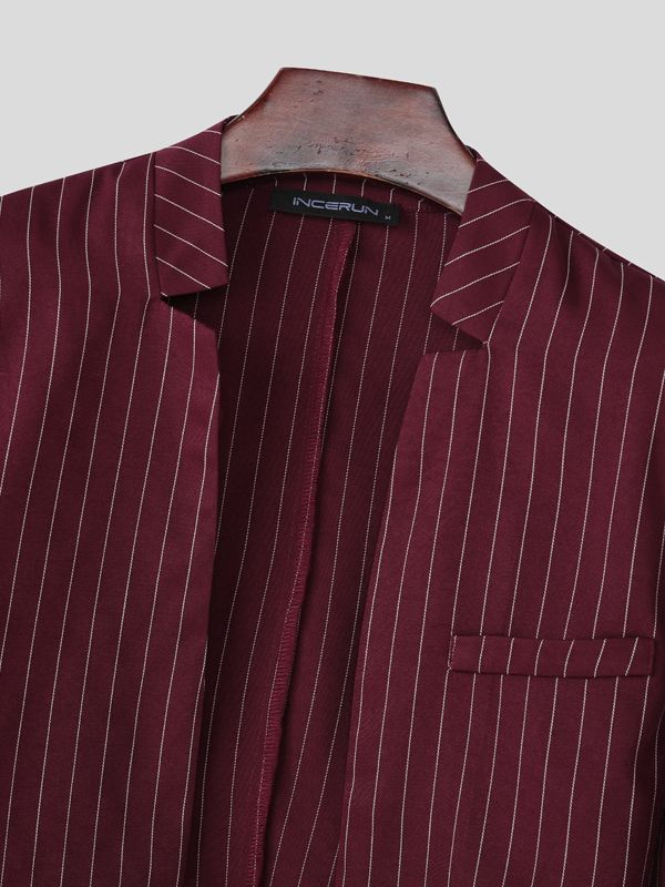 Men's Minimalist Striped Casual Two Pieces Outfit SKUL45233