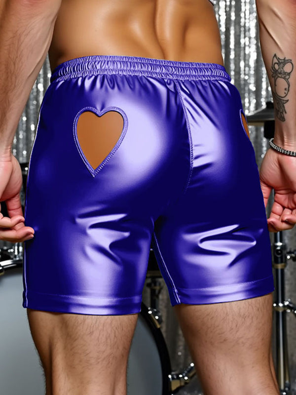 Mens Glitter Hollow-Out Casual Short SKUL18889