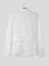 Mens Minimalist Button Design Long Sleeve Shirt SKUL01066