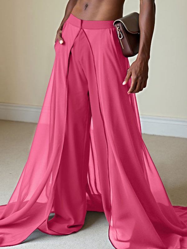 Men's Casual Layered Floor Length Hem Pant SKUL35085