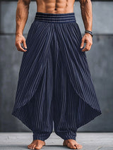 Mens Multi-Layered Striped Loose Fit Pant SKUL05736