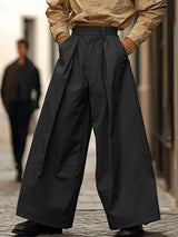 Mens Solid Color Wide-Leg Pant SKUL15171