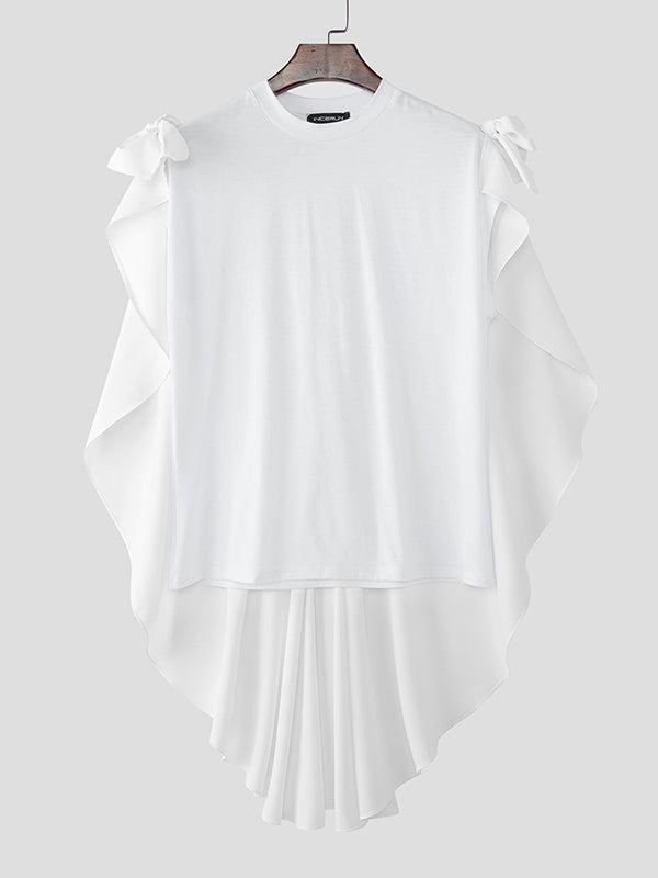 Mens False Two-Piece Layered Short Sleeve T-Shirt SKUL11474