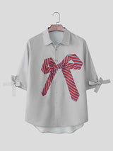 Men's Bow Tie Print Half Sleeve Shirt SKUL41039