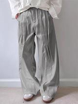 Mens Solid Color Pleated Design Long Pant SKUK61156