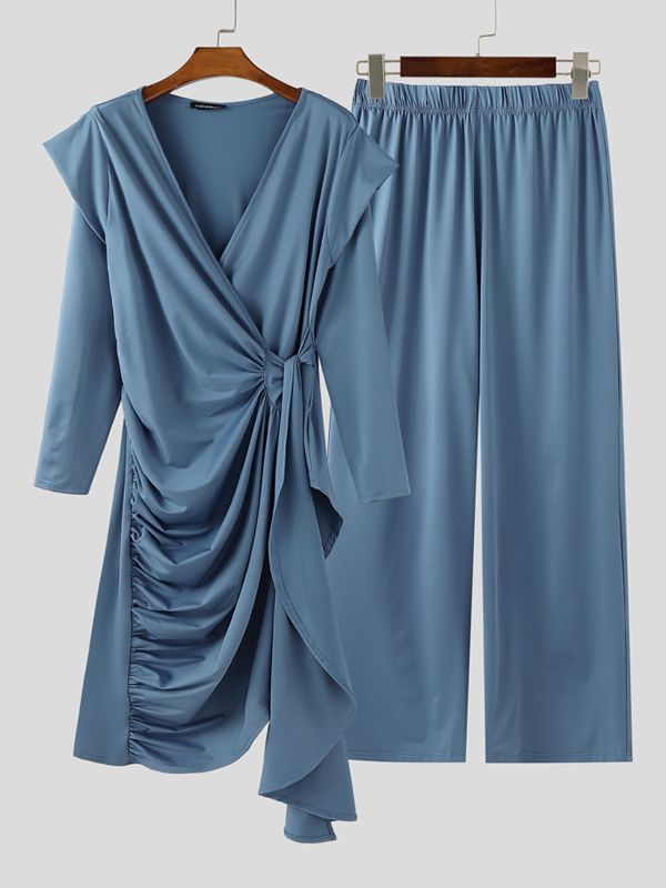 Men's Knotted Tie Knit Two Pieces Outfit SKUL34209