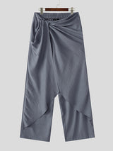 Mens Ruched Layered Design Casual Pant SKUK83040