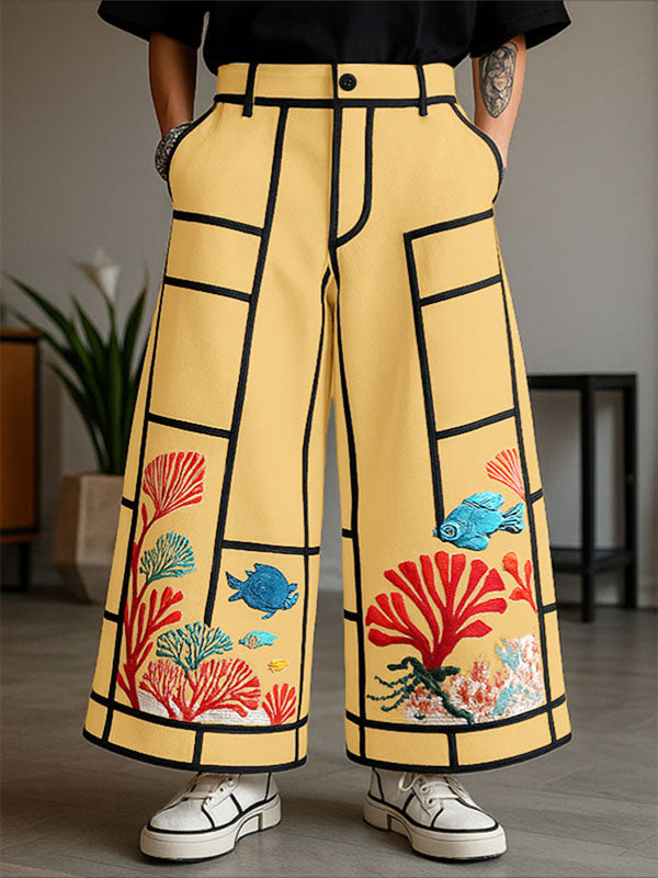 Men's Underwater World Print Loose Pant SKUL21329