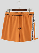 Men's Ethnic Style One-Side Hollow Casual Short SKUL15235