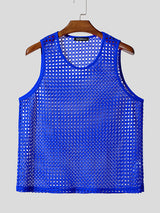 Mens Hollow-Out Mesh Sleeveless Tank SKUL19134