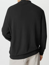 Mens Draped Collar Design Long-Sleeve Sweater SKUK77406