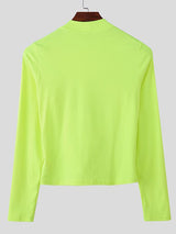 Men's Deconstructed Cut Design Long Sleeve T-shirt SKUL51950