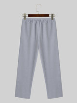 Mens Solid Drawstring Waist Casual Pants SKUK53731