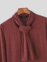 Men's Solid Twist Long Sleeve T-Shirt SKUL31714