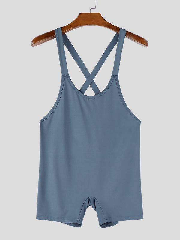 Men's Deconstructed Cross Backless Bodysuit SKUL57117
