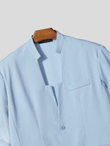 Men's Solid Color Casual Two Pieces Outfit SKUL53961