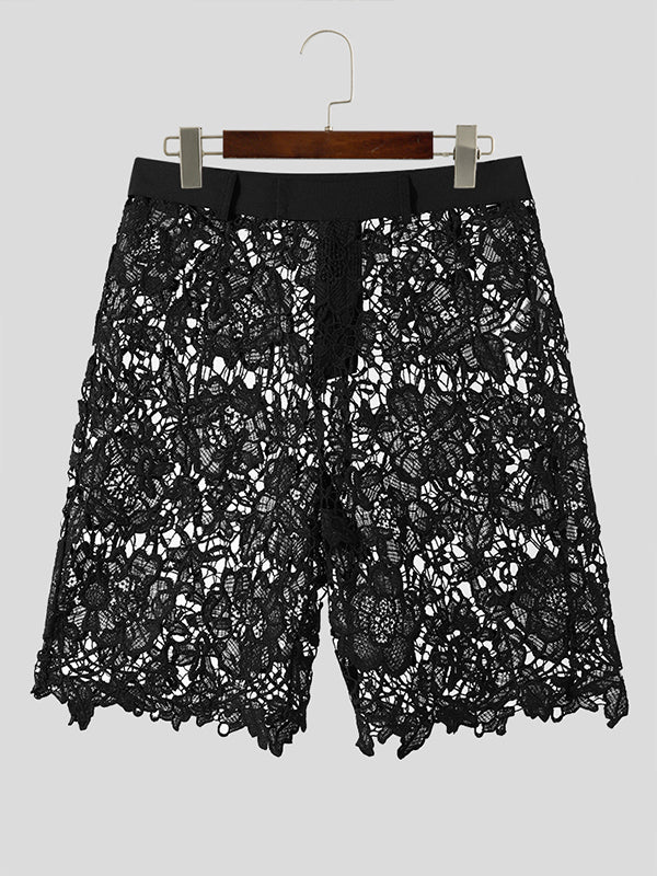 Mens Flora Lace See Through Shorts SKUK13164