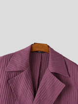 Men's Avant Garde Pleated Crinkle Wrap Lapel Deep V Neck Waistcoat SKUL70468