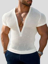 Men's Sheer Mesh Short Sleeve T-shirt SKUL47995