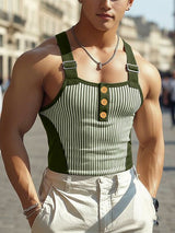 Men's Stripe Patchwork Casual Tank SKUL48000
